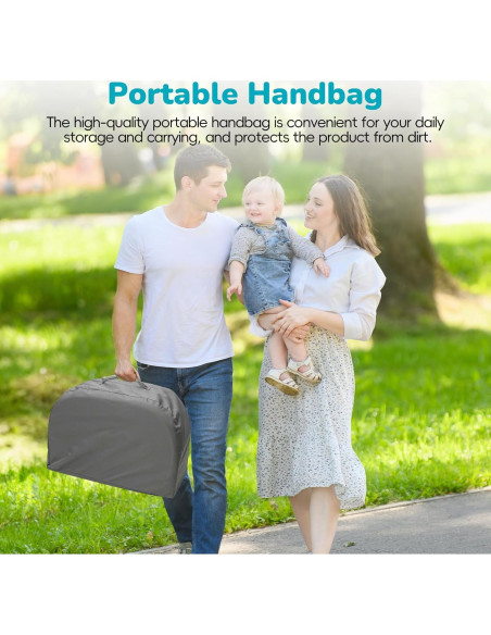 Cama y Sofá de Viaje 4 en 1 para Bebés HB609 - Gris Claro