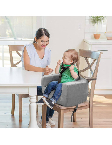 Cama y Sofá de Viaje 4 en 1 para Bebés HB609 - Gris Claro