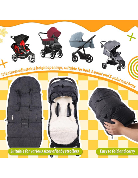 Saco de pies impermeable KERHAND para cochecito invierno 0-3 años