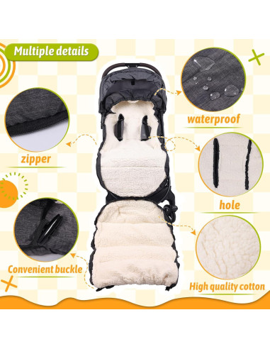 Saco de pies impermeable KERHAND para cochecito invierno 0-3 años