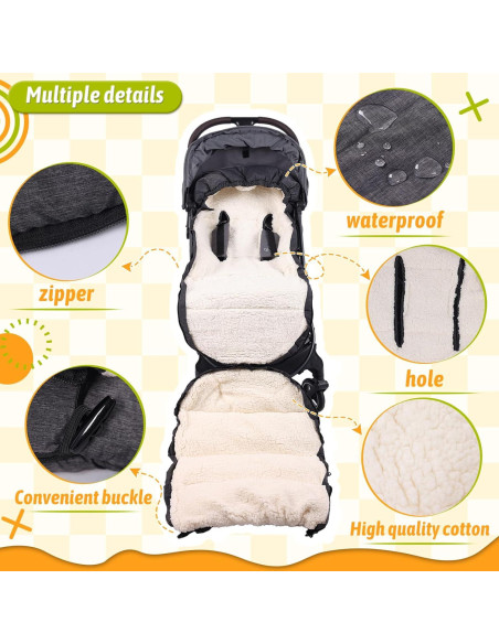 Saco de pies impermeable KERHAND para cochecito invierno 0-3 años