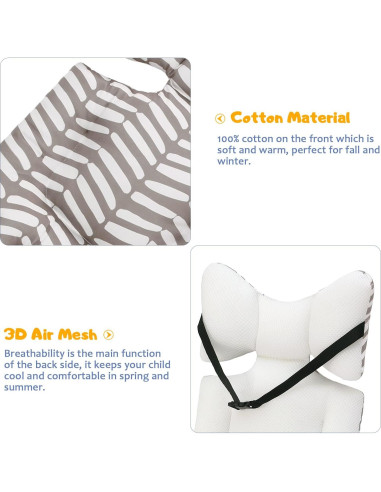 Almohadilla de Asiento para Cochecito Bebé 3D Malla Geometría