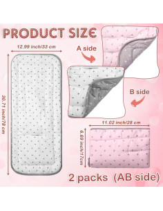 Cojín para Asiento de Cochecito Thyle 2 Pcs Algodón Universal 2