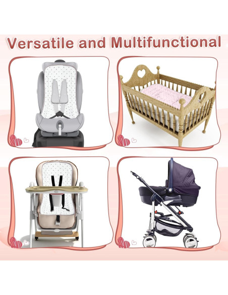 Cojín para Asiento de Cochecito Thyle 2 Pcs Algodón Universal