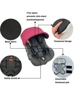 Cojín de Soporte para Cabeza y Cuerpo Feliliber DO-Seat Negro 2