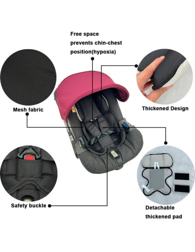 Cojín de Soporte para Cabeza y Cuerpo Feliliber DO-Seat Negro