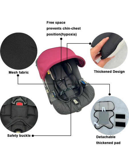 Cojín de Soporte para Cabeza y Cuerpo Feliliber DO-Seat Negro