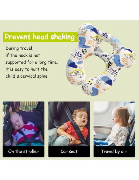 Almohada de Viaje para Bebés XIGGA 100% Algodón Suave 26x24.5cm