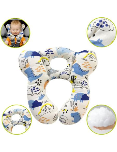 Almohada de Viaje para Bebés XIGGA 100% Algodón Suave 26x24.5cm