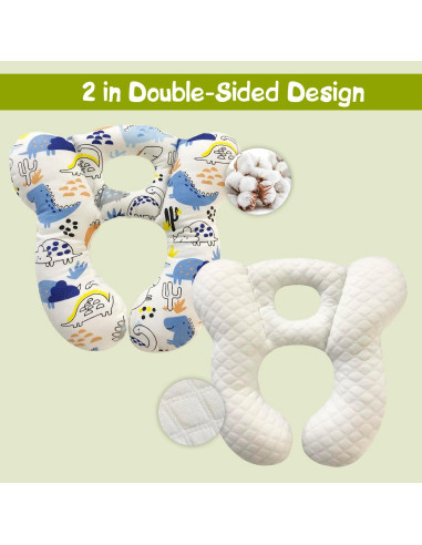 Almohada de Viaje para Bebés XIGGA 100% Algodón Suave 26x24.5cm