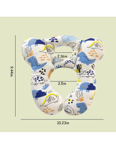 Almohada de Viaje para Bebés XIGGA 100% Algodón Suave 26x24.5cm