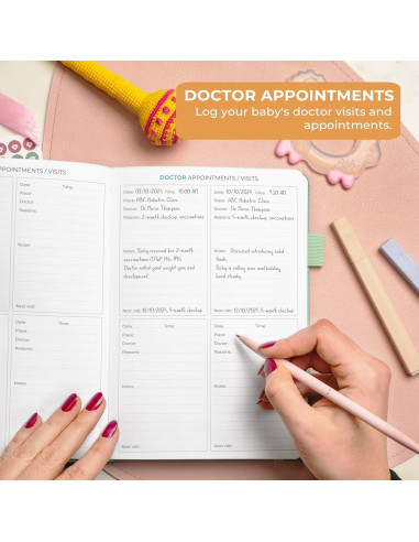 Diario de Alimentación y Sueño Clever Fox A5 Crema Menta