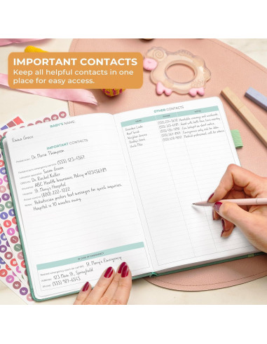 Diario de Alimentación y Sueño Clever Fox A5 Crema Menta