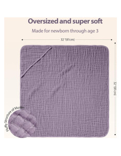 Toallas con Capucha Unnivoll para Bebés 81x81 cm - Paquete de 2 2