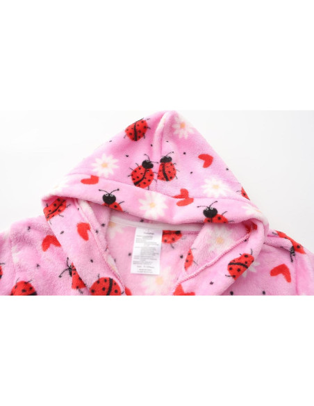 Bata de felpa con capucha para niñas FUNNYPAJA 5-6 años