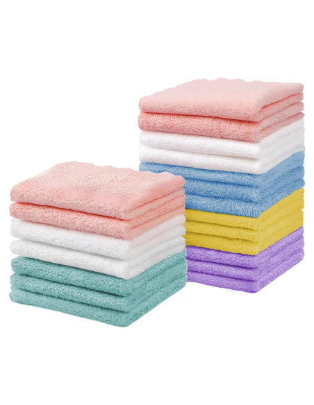 Toallitas para Bebés Puomue 20 Piezas Microfibra Suaves 17.78x22.86 cm