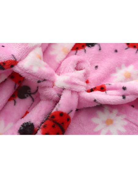 Bata de felpa con capucha para niñas FUNNYPAJA 5-6 años