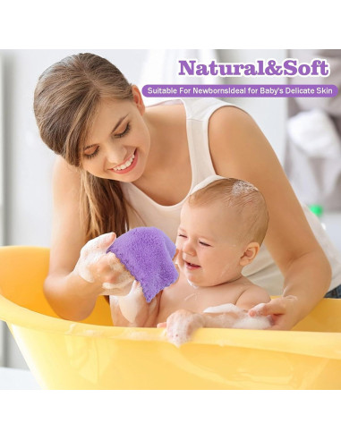 Toallitas para Bebés Puomue 20 Piezas Microfibra Suaves 17.78x22.86 cm