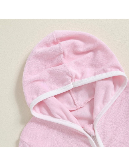 Cubierta de Baño de Toalla de Felpa Rosa para Niños 3-4T