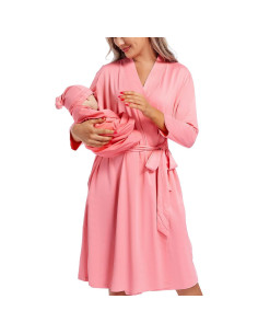 Bata de Maternidad SUFEINI Grande con Manta y Sombrero 2