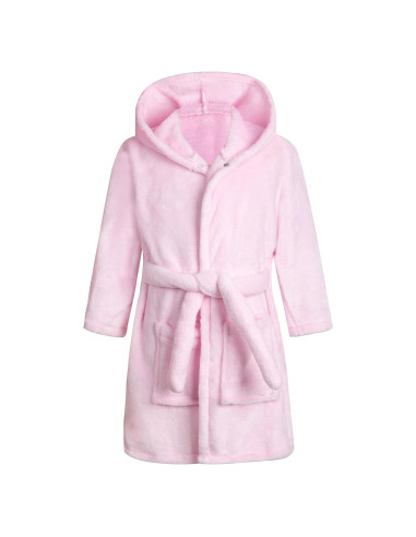 Bata de felpa con capucha para niños 2-3T Rosa LDT20315