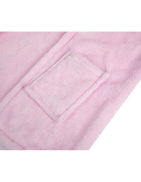 Bata de felpa con capucha para niños 2-3T Rosa LDT20315