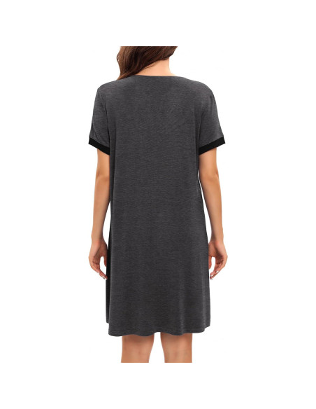 Bata de Casa para Mujer SWOMOG con Cremallera y Bolsillos