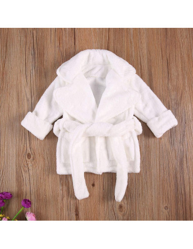 Bata de Baño de Felpa Coral Unisex para Bebés 0-5 Años
