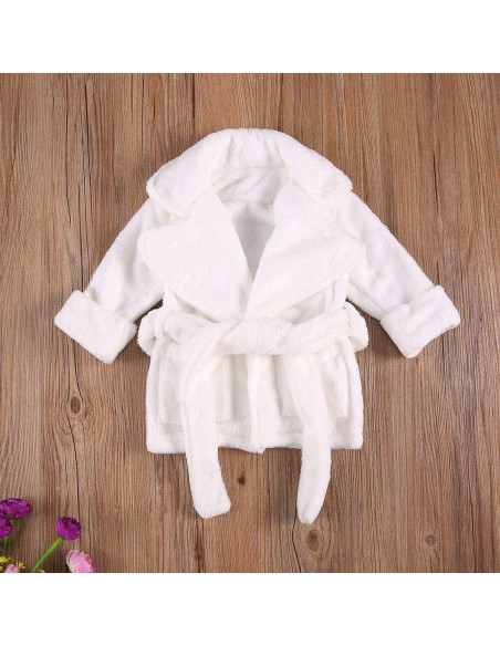 Bata de Baño de Felpa Coral Unisex para Bebés 0-5 Años