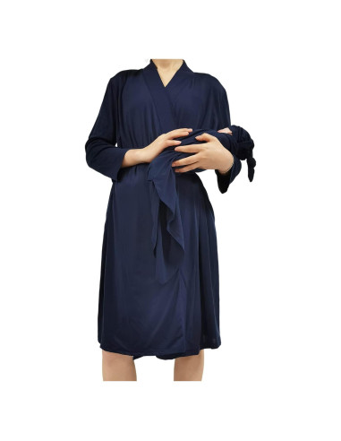 Bata de Maternidad QTECLOR con Manta y Diadema para Mamá