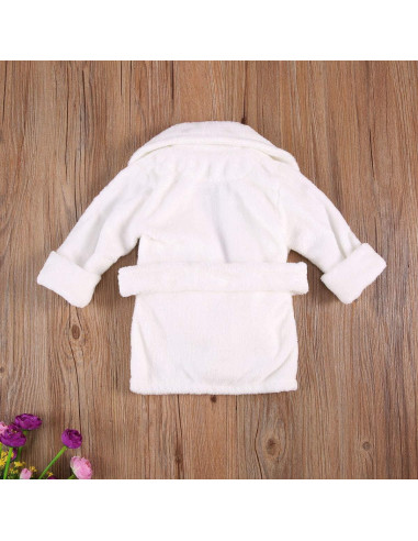 Bata de Baño de Felpa Coral Unisex para Bebés 0-5 Años