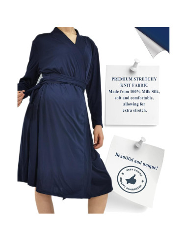 Bata de Maternidad QTECLOR con Manta y Diadema para Mamá