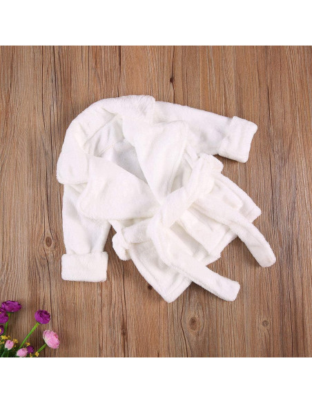 Bata de Baño de Felpa Coral Unisex para Bebés 0-5 Años