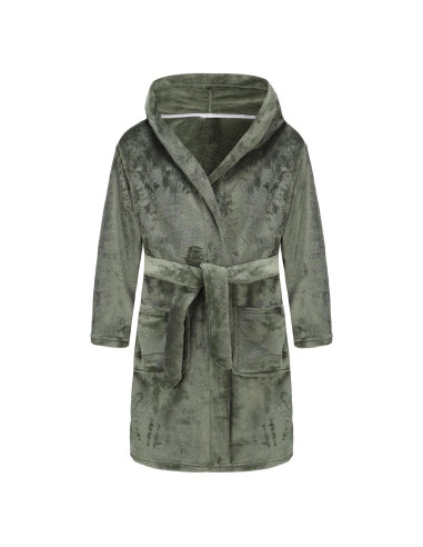 Bata de Baño Fleece para Niños E.W Apparel 5-6 Años Verde Oliva