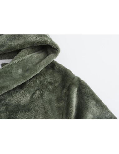 Bata de Baño Fleece para Niños E.W Apparel 5-6 Años Verde Oliva