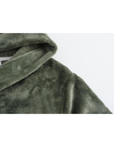 Bata de Baño Fleece para Niños E.W Apparel 5-6 Años Verde Oliva