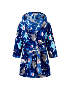 Bata de Baño para Niñas con Capucha Cartoon Dinosaurio 2-3T