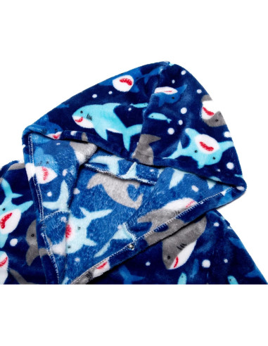 Bata de Baño para Niñas con Capucha Cartoon Dinosaurio 2-3T