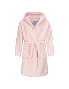 Bata de Felpa para Niños Rosa Bebé 3-4T con Capucha