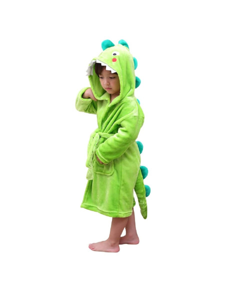 Bata de Baño con Capucha LOLANTA para Niños 2-8 Años Verde