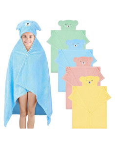 Toallas de Baño con Capucha Xtinmee 4 Piezas 71x119 cm