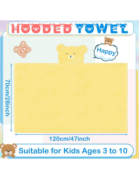 Toallas de Baño con Capucha Xtinmee 4 Piezas 71x119 cm