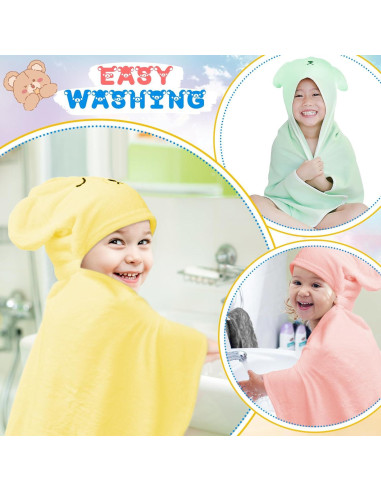 Toallas de Baño con Capucha Xtinmee 4 Piezas 71x119 cm