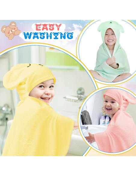 Toallas de Baño con Capucha Xtinmee 4 Piezas 71x119 cm