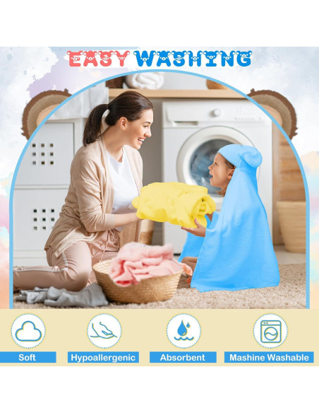 Toallas de Baño con Capucha Xtinmee 4 Piezas 71x119 cm