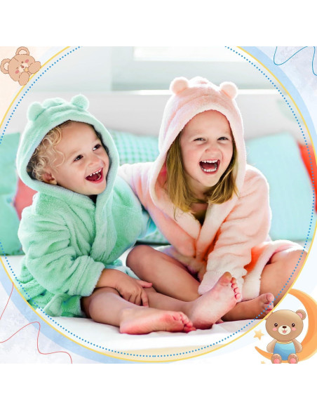 Toallas de Baño con Capucha Xtinmee 4 Piezas 71x119 cm