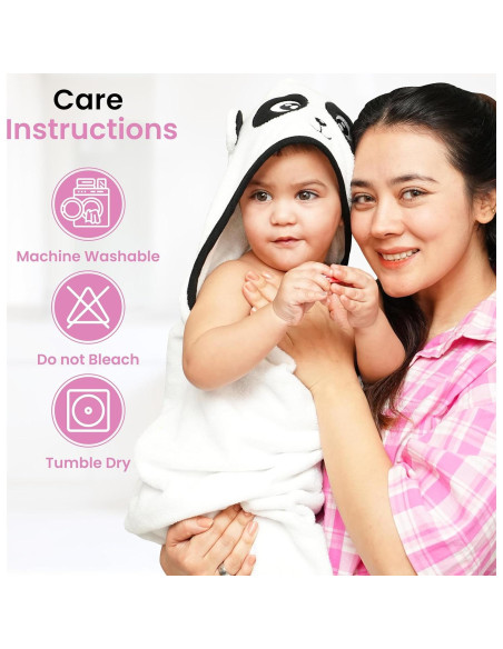 Toalla de Baño con Capucha Zoane Creations 94x94 cm 500 GSM