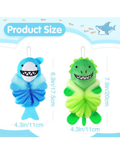 Esponjas de Baño para Niños Nuenen - 2 Pcs Animales 2