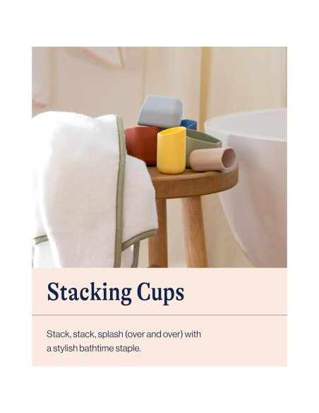 Tazas Apilables Lalo para Bebés - Silicona No Tóxica, 6 Unidades