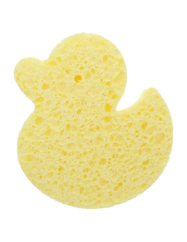 Esponja de Baño Linda Pato Amarillo Minkissy 12x10cm Suave